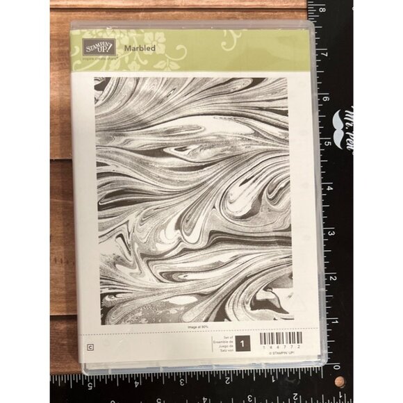 Stampin Up! Marbled Background Rubber Stamp 144772 - Picture 1 of 3